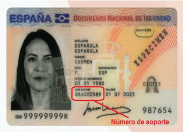 Ayuda para encontrar el número de soporte